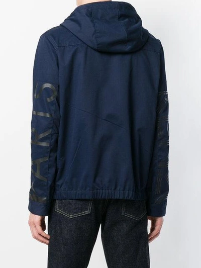 Shop Kenzo Two-tone Parka In Blue