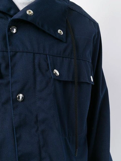 Shop Kenzo Two-tone Parka In Blue