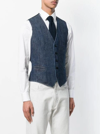 denim-style waistcoat