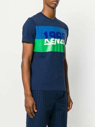 Shop Kenzo 1969 Retro Logo T-shirt - Blue