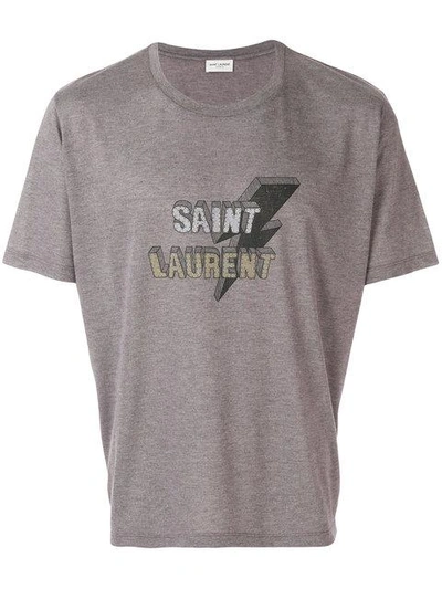 Shop Saint Laurent Logo Print T-shirt