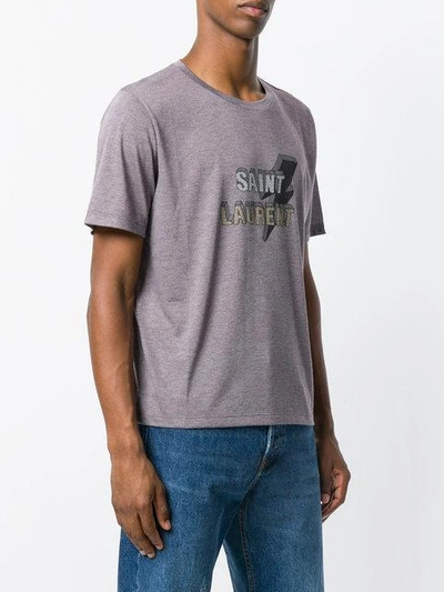 Shop Saint Laurent Logo Print T-shirt