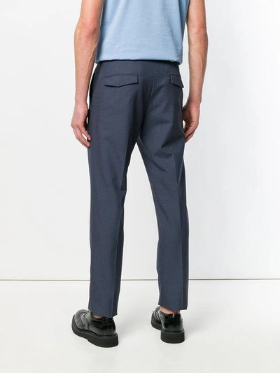 Shop Prada Classic Tailored Trousers In Blue