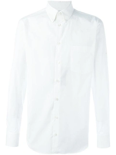 Shop Alexander Mcqueen Button Down Collar Shirt - White