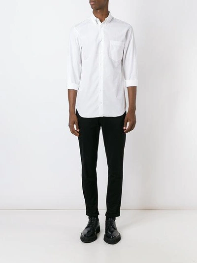 Shop Alexander Mcqueen Button Down Collar Shirt - White
