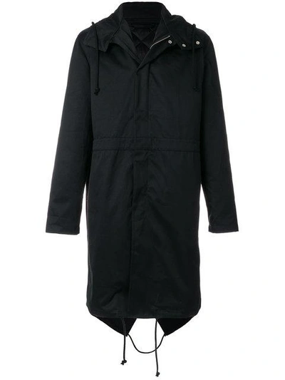 Shop Raf Simons Rear Print Parka In Black