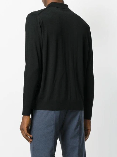 Shop Prada Plain Polo Shirt - Black