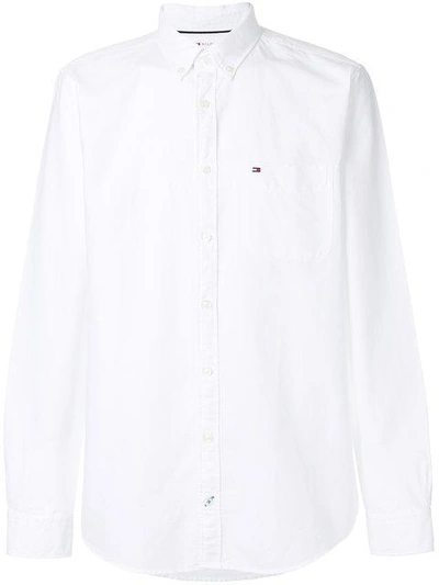 Shop Tommy Hilfiger Button-down Shirt - White