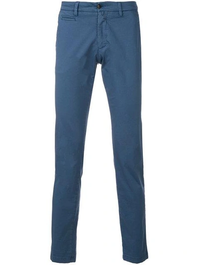Shop Briglia Slim-fit Chino Trousers In Blue