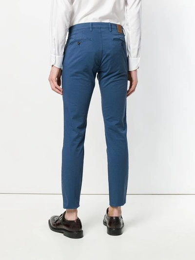 Shop Briglia Slim-fit Chino Trousers In Blue