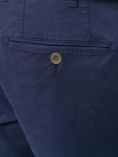 Shop Canali Classic Chinos In Blue