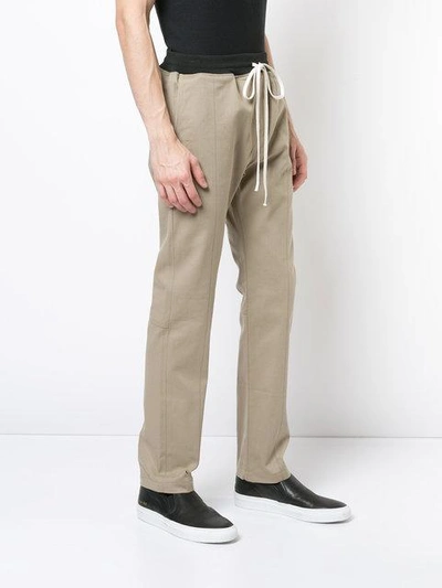 Selvedge Drawstring Chino Pants In Khaki