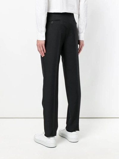 Shop Alexander Mcqueen Straight-leg Tailored Trousers - Black