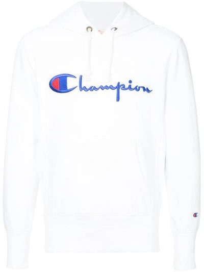 Shop Champion Kapuzenpullover Mit Langen Ärmeln - Weiss In White