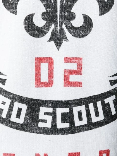 Shop Dsquared2 Bro Scouts Crest Print Sweatshirt - White