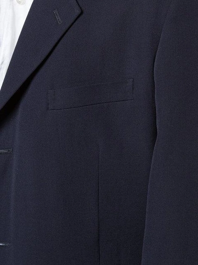 Shop Yohji Yamamoto Boxy Suit Jacket - Blue