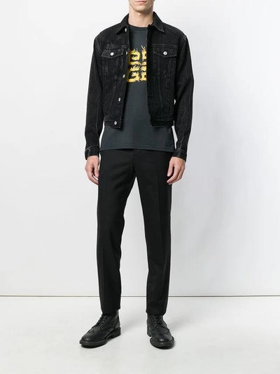 Shop Givenchy Slim-fit Denim Jacket In Black