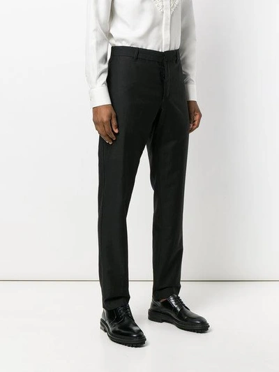 Shop Ann Demeulemeester Icon High Waist Trousers - Black