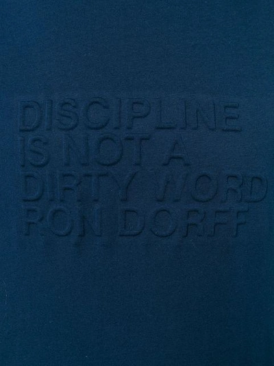 Shop Ron Dorff Discipline Embossed T-shirt In Blue