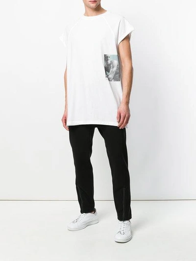 Shop Damir Doma Graphic Patch Raglan Sleeve T In White