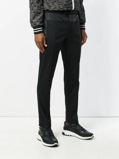 Shop Les Hommes Urban Classic Fitted Trousers - Black