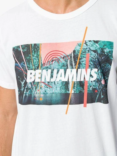 Shop Les Benjamins Logo Print T-shirt - White