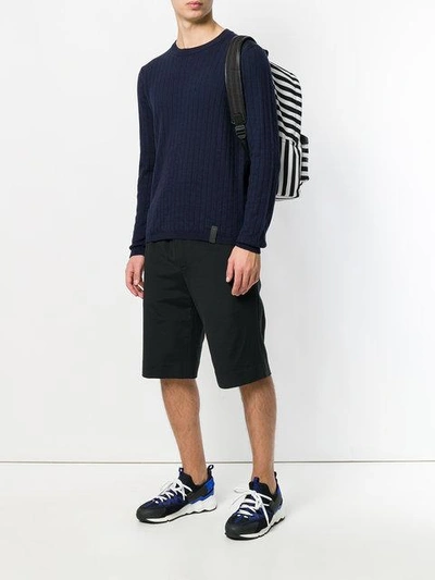 Shop Kenzo Ribbed Knit Sweater - Blue