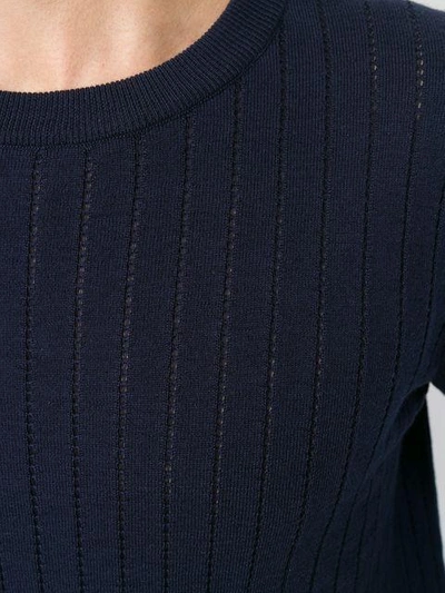 Shop Kenzo Ribbed Knit Sweater - Blue