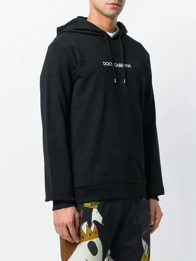 Shop Dolce & Gabbana Logo Hoody In Black