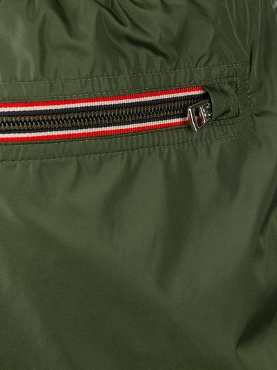 Shop Moncler Logo Plaque Swimming Trunks - Green