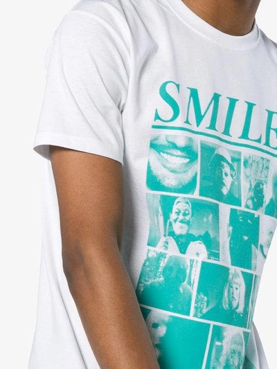 Shop Just A T-shirt Kieron Livingstone Smile T-shirt - White