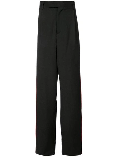 contrast panel wide-leg trousers