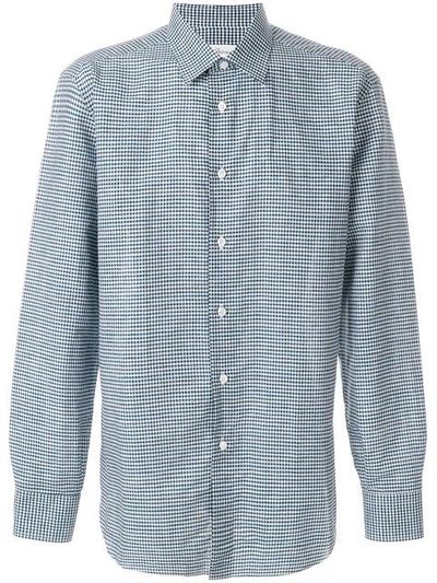 Shop Brioni Check Print Shirt