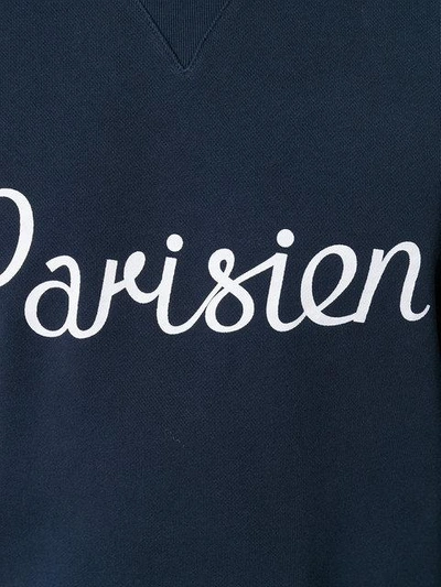 Shop Maison Kitsuné Parisien Sweatshirt - Blue