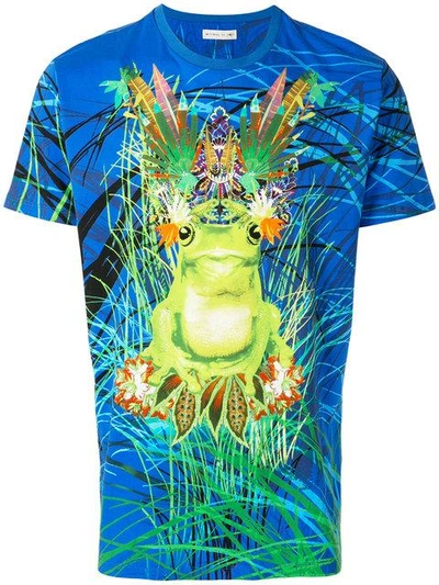 Shop Etro Frog Print T In Blue