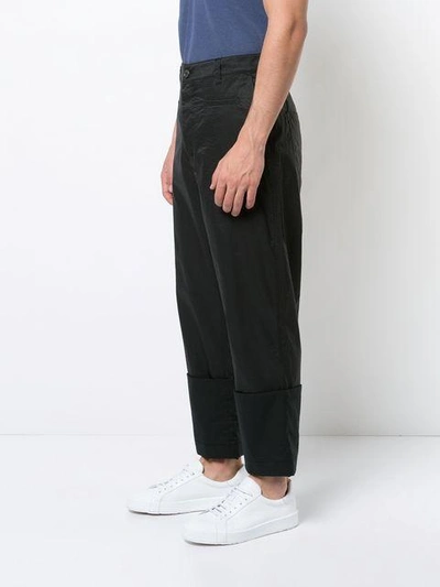 Shop Loewe Flared Cropped Trousers In Black