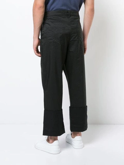 Shop Loewe Flared Cropped Trousers In Black