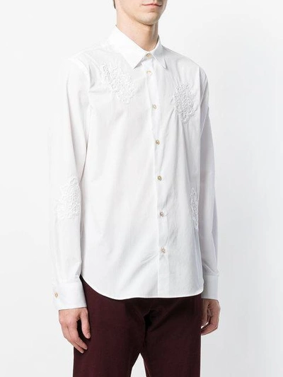 Shop Paul Smith Paisley Embroidered Long Sleeve Shirt