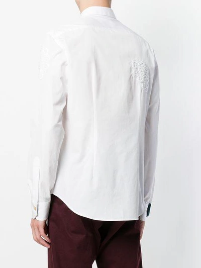 Shop Paul Smith Paisley Embroidered Long Sleeve Shirt