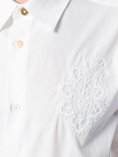 Shop Paul Smith Paisley Embroidered Long Sleeve Shirt