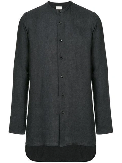 Shop Sartorial Monk Mandarin Collar Shirt - Grey