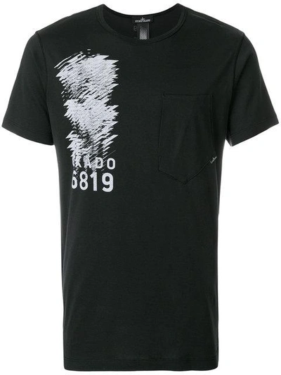 Shop Stone Island Shadow Project Printed T-shirt In Black