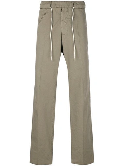 Shop Maison Margiela Woven Drawstring Trousers