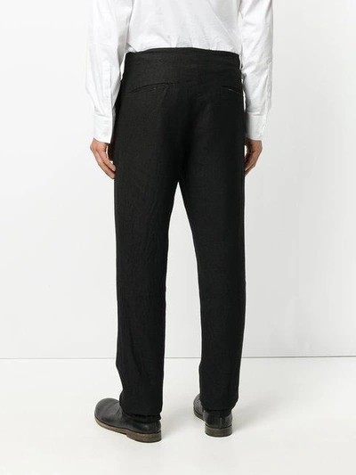 Shop Forme D'expression Straight-leg Trousers In Black