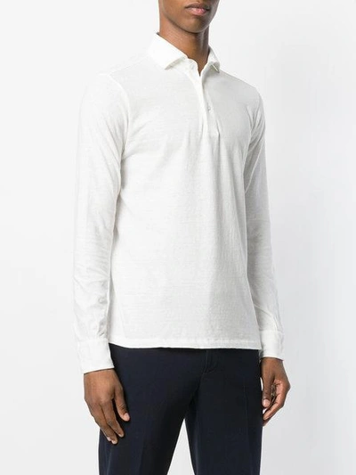Shop Doppiaa Long-sleeved Polo Shirt