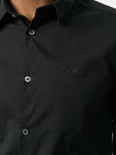Shop Emporio Armani Classic Button-down Shirt In Black