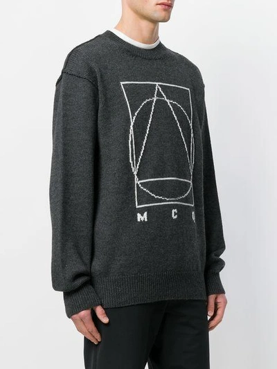 Shop Mcq By Alexander Mcqueen Glyph Icon Sweater In Grey