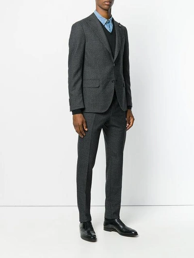 Shop Lardini Classic Formal Suit In Black