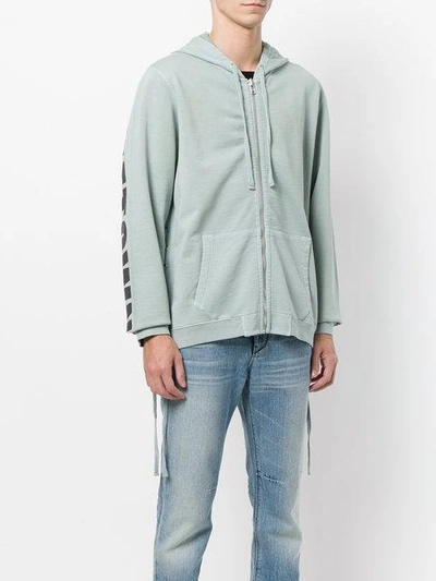 Shop Faith Connexion Zipped Casual Hoodie - Blue