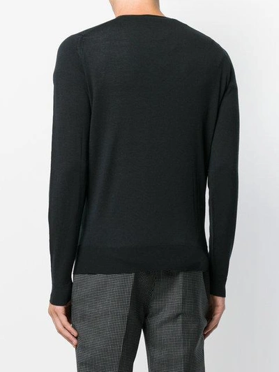 John Smedley V-neck Jumper - Black In Black